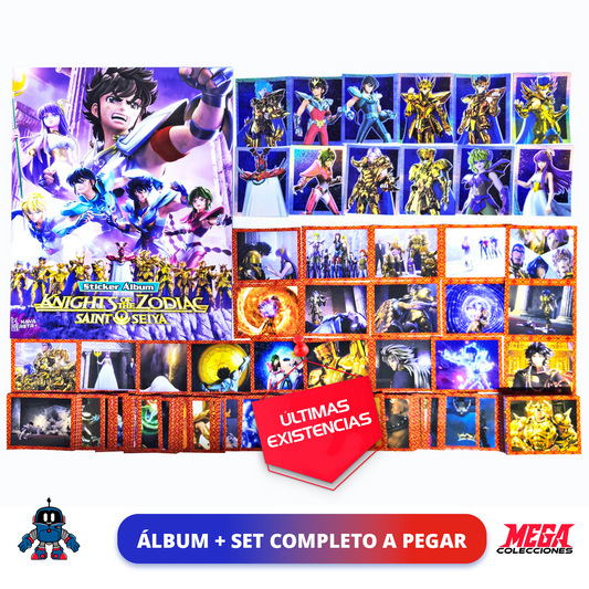 Álbum Caballeros del Zodiaco: Knights of the Zodiac + Set completo a pegar